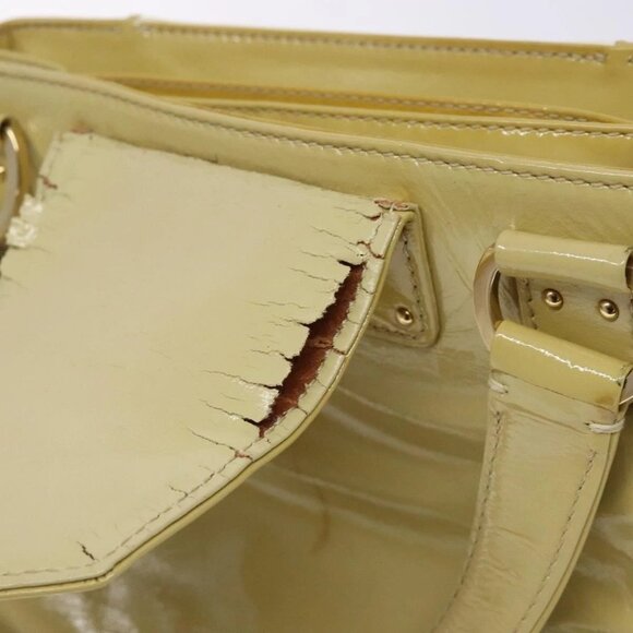 LOUIS VUITTON Cruise Line Sac Bicolor Hand Bag Enamel Yellow M92547 Auth BA4124 - Picture 11 of 16